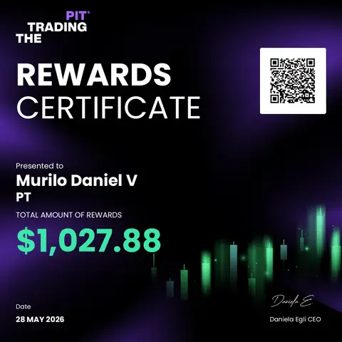 Certificado de saque emitido pela mesa The Trading Pit, no valor de US$ 1.027,88, em 28/05/2026.